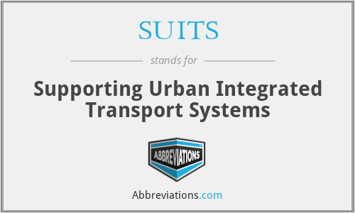 SUITS - Supporting Urban Integrated Transport Systems