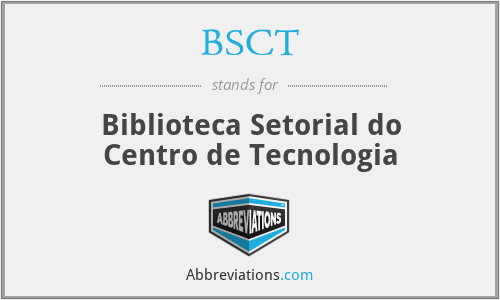 BSCT - Biblioteca Setorial do Centro de Tecnologia