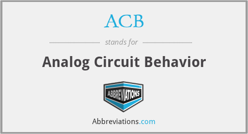 ACB - Analog Circuit Behavior