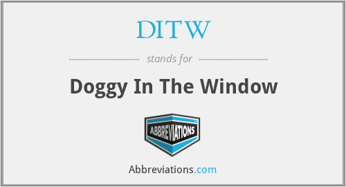 DITW - Doggy In The Window