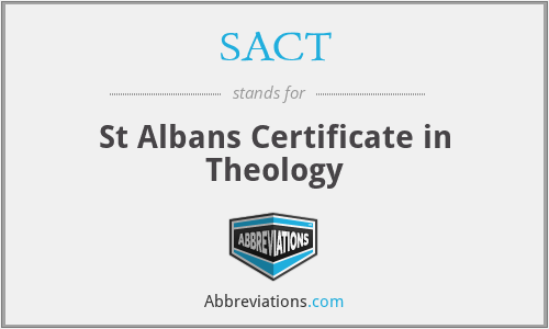 SACT - St Albans Certificate in Theology