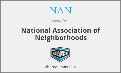 NAN - National Association of Neighborhoods