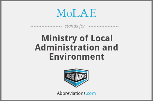 MoLAE - Ministry of Local Administration and Environment