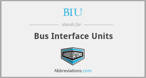 BIU - Bus Interface Units