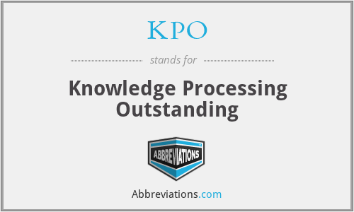 KPO - Knowledge Processing Outstanding