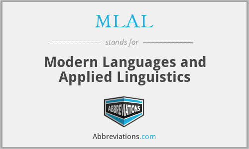 MLAL - Modern Languages and Applied Linguistics