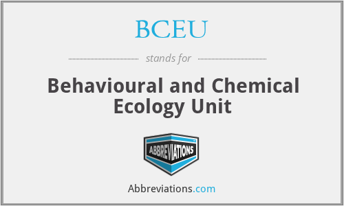 BCEU - Behavioural and Chemical Ecology Unit