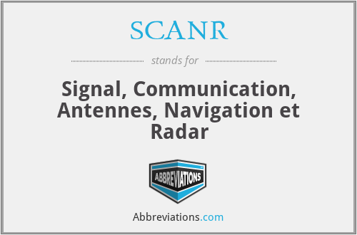 SCANR - Signal, Communication, Antennes, Navigation et Radar