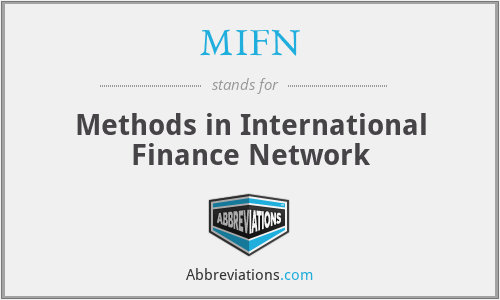 MIFN - Methods in International Finance Network