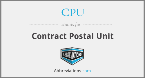 CPU - Contract Postal Unit