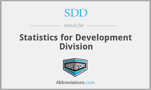 SDD - Statistics for Development Division