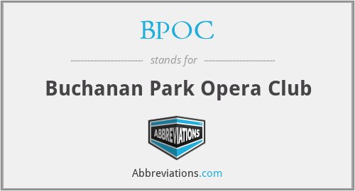 BPOC - Buchanan Park Opera Club