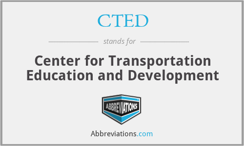 CTED - Center for Transportation Education and Development