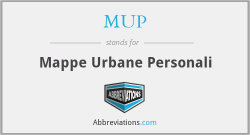 MUP - Mappe Urbane Personali