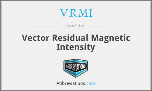 VRMI - Vector Residual Magnetic Intensity