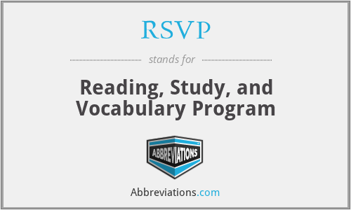 RSVP - Reading, Study, and Vocabulary Program
