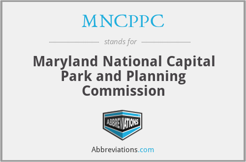 MNCPPC - Maryland National Capital Park and Planning Commission