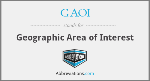 GAOI - Geographic Area of Interest