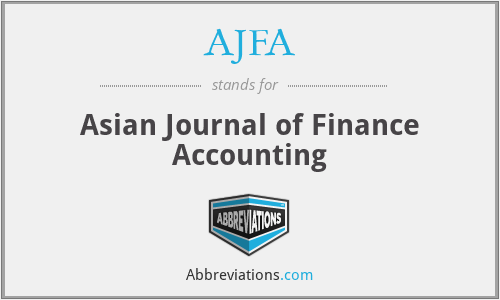 AJFA - Asian Journal of Finance Accounting