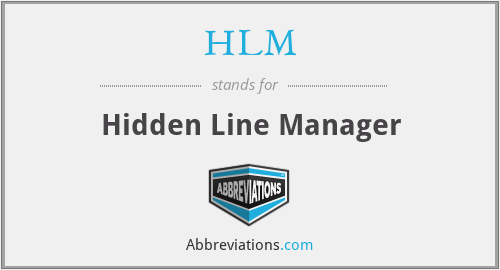 HLM - Hidden Line Manager