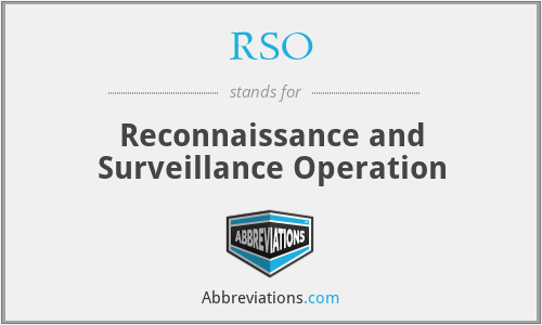 RSO - Reconnaissance and Surveillance Operation
