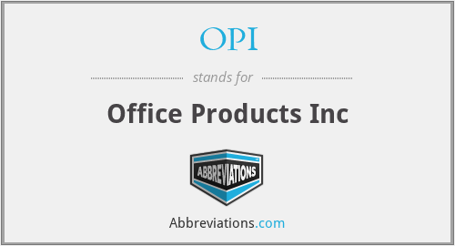 OPI - Office Products Inc
