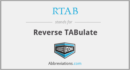 RTAB - Reverse TABulate