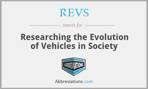 REVS - Researching the Evolution of Vehicles in Society