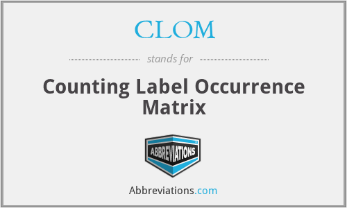 CLOM - Counting Label Occurrence Matrix