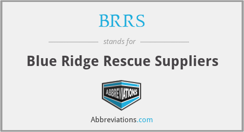 BRRS - Blue Ridge Rescue Suppliers