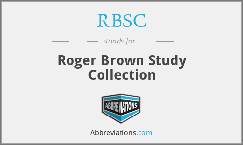 RBSC - Roger Brown Study Collection