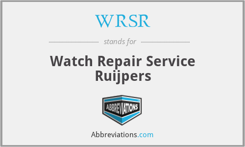 WRSR - Watch Repair Service Ruijpers