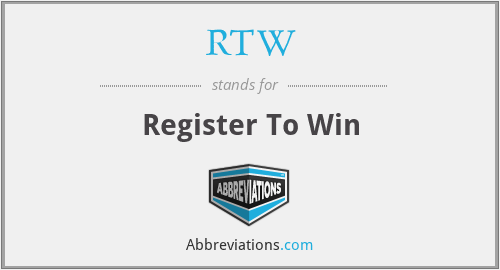 RTW - Register To Win