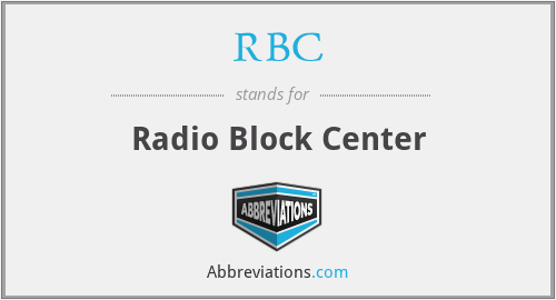 RBC - Radio Block Center