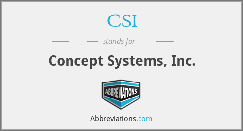 CSI - Concept Systems, Inc.