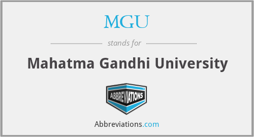 MGU - Mahatma Gandhi University