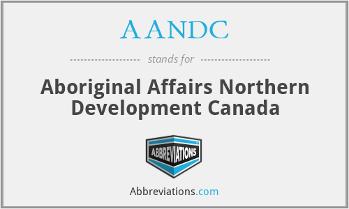 AANDC - Aboriginal Affairs Northern Development Canada