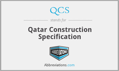 QCS - Qatar Construction Specification