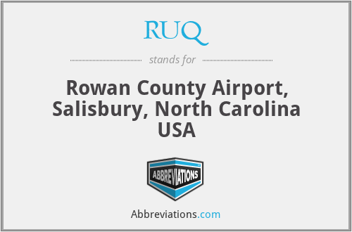 RUQ - Rowan County Airport, Salisbury, North Carolina USA