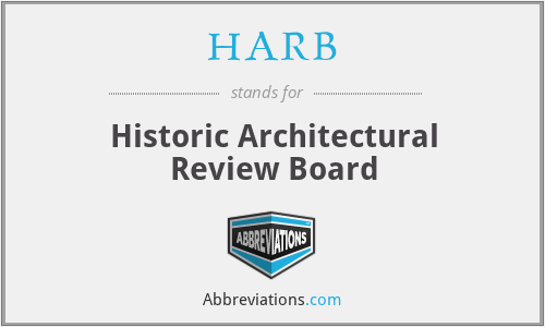 HARB - Historic Architectural Review Board