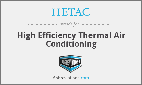HETAC - High Efficiency Thermal Air Conditioning