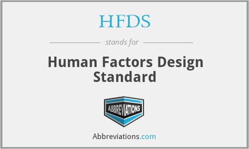 HFDS - Human Factors Design Standard