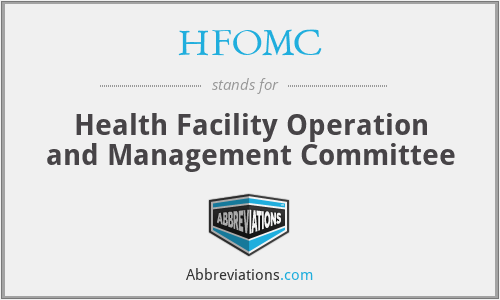 HFOMC - Health Facility Operation and Management Committee