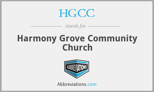 HGCC - Harmony Grove Community Church