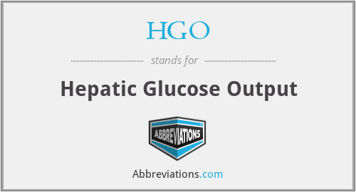 HGO - Hepatic Glucose Output