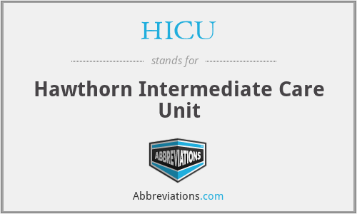 HICU - Hawthorn Intermediate Care Unit