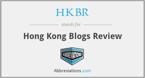 HKBR - Hong Kong Blogs Review