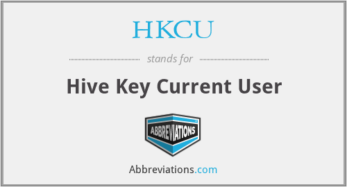 HKCU - Hive Key Current User