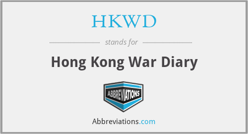 HKWD - Hong Kong War Diary