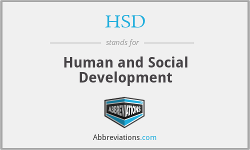 HSD - Human and Social Development